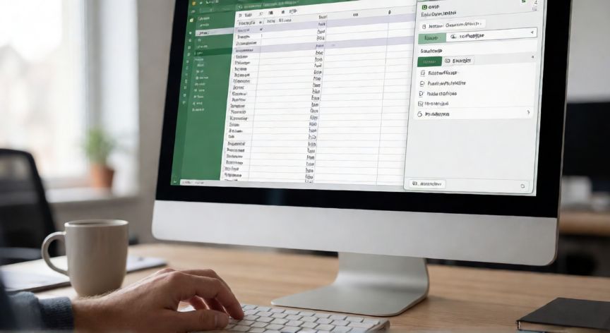 como buscar en excel, Persona buscando datos en Excel usando el cuadro de diálogo Buscar y Reemplazar