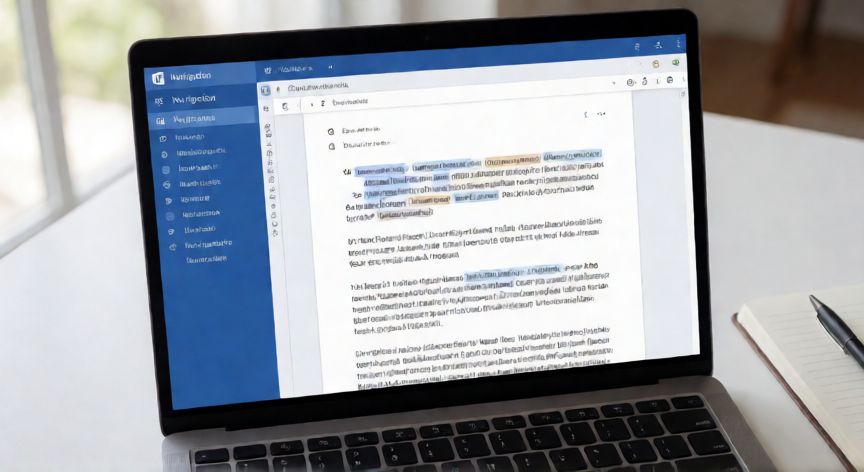 como buscar en word una palabra, Panel de navegación de Word mostrando resultados de búsqueda de una palabra en el documento