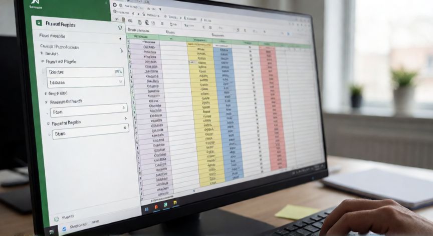 como buscar excel, Ventana de Buscar y Reemplazar abierta en Excel con una hoja de cálculo de fondo