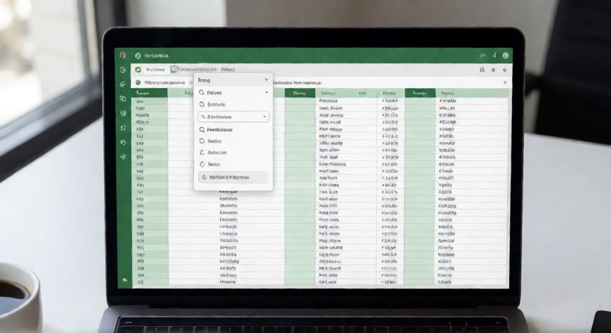 como buscar excel, Hoja de cálculo de Excel con filtro desplegado en una columna buscando valores específicos