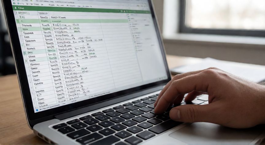 como calcular en excel porcentaje, Persona calculando porcentajes en una hoja de cálculo de Excel
