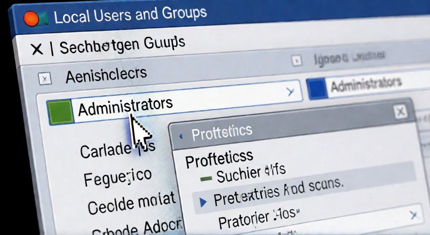 como cambiar el administrador de un ordenador, Ventana de gestión de usuarios y grupos en Windows
