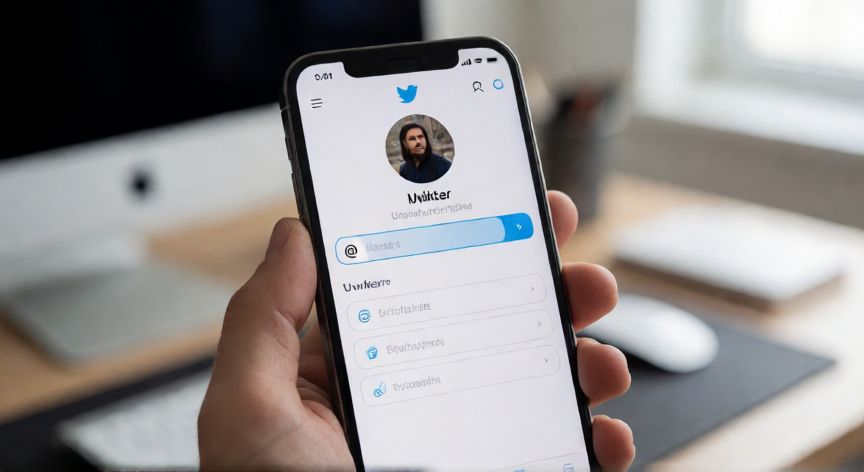 como cambiar el arroba de twitter, Pantalla de móvil mostrando el campo para cambiar el usuario en X