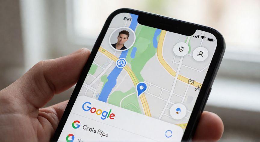 como cambiar el avatar de google maps, Pantalla de móvil mostrando el perfil de usuario en Google Maps