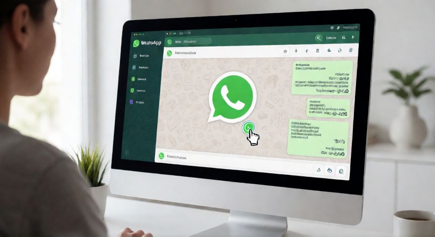 como cambiar el avatar de whatsapp, Interfaz de WhatsApp Web en un ordenador de sobremesa
