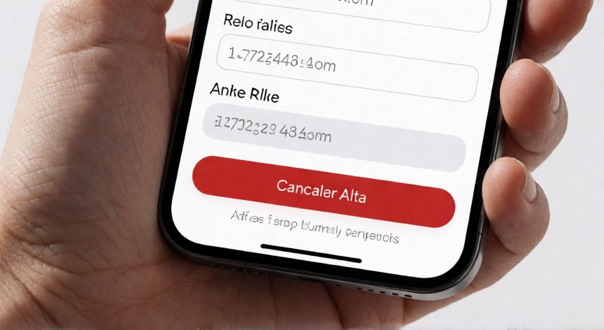 como cambiar el bizum de banco, Pantalla de móvil mostrando la opción de cancelar alta en Bizum