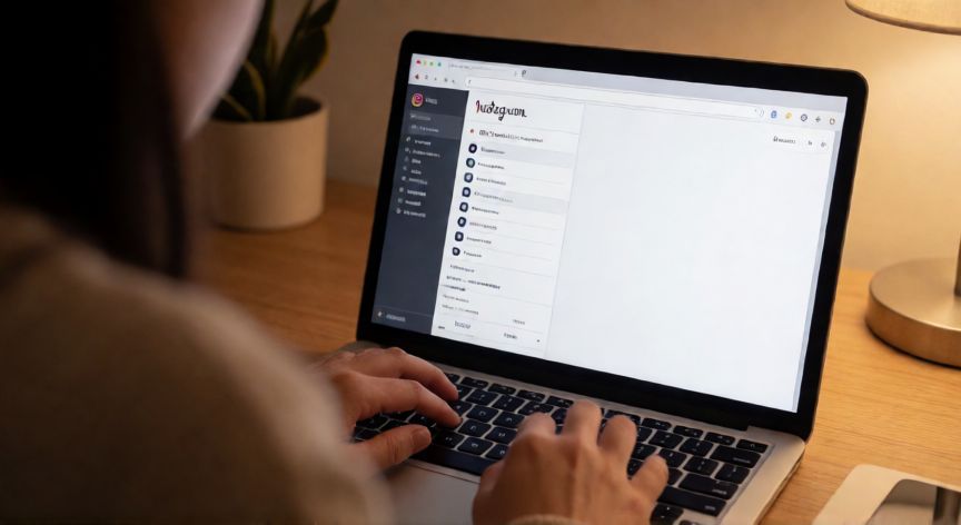 como cambiar el correo de instagram, Persona introduciendo una nueva dirección de correo en la configuración web de Instagram
