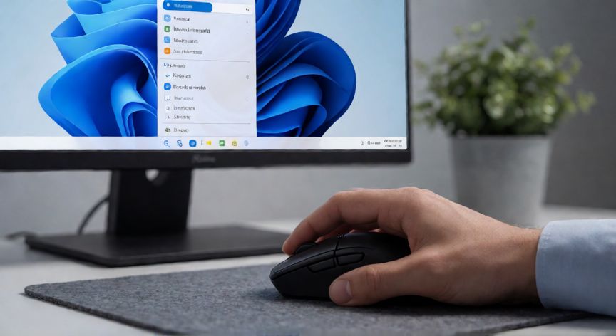 Pantalla de configuración de personalización del cursor en Windows 11
