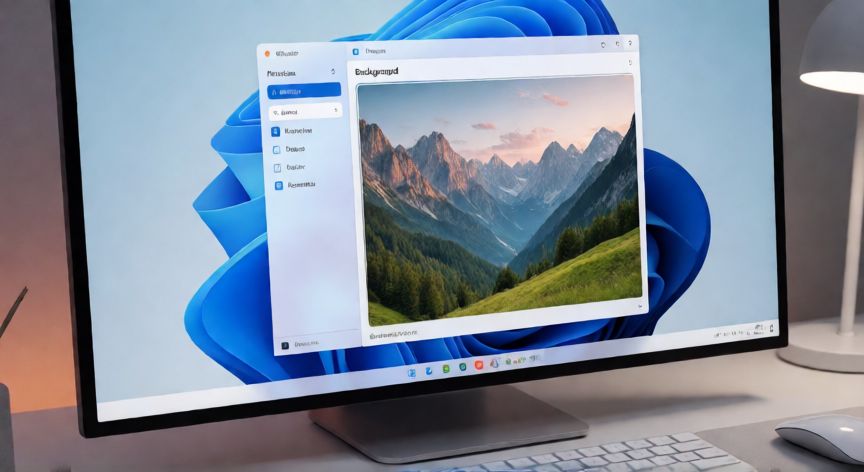 como cambiar el fondo de pantalla del ordenador, Pantalla de ordenador mostrando la configuración de fondo de escritorio en Windows