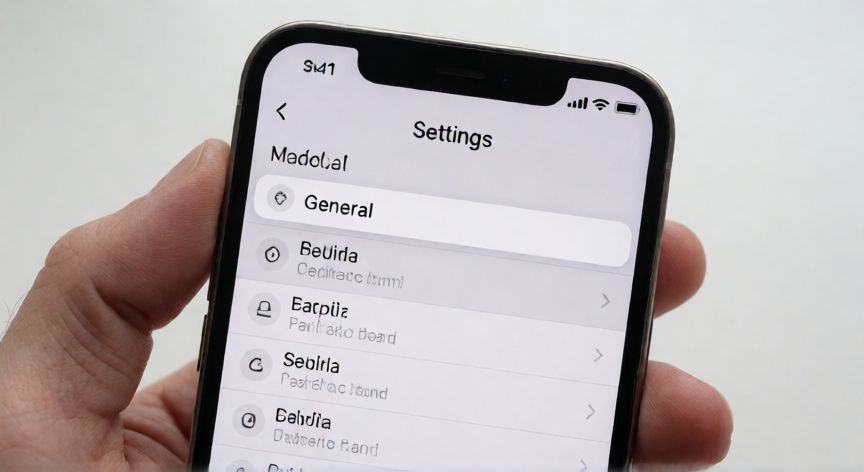 Pantalla de configuración del iPhone 13 en español mostrando el menú General