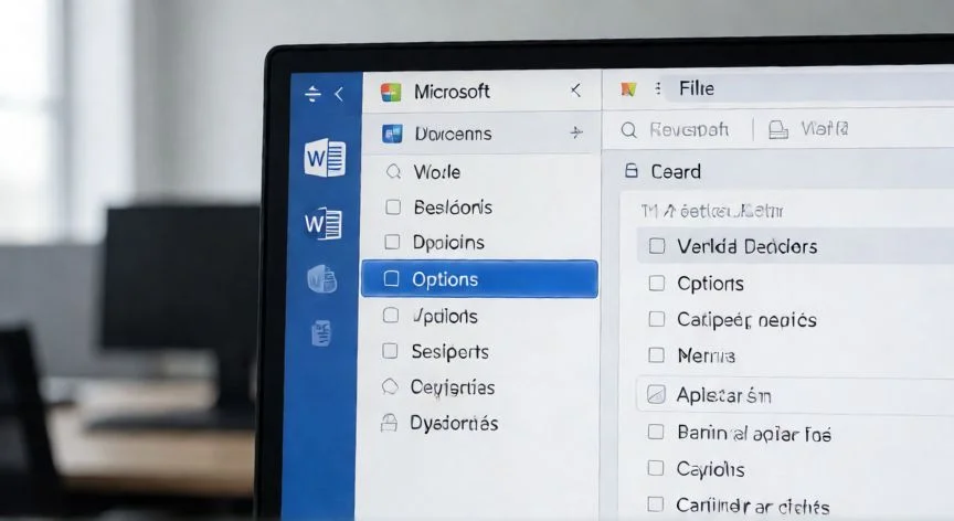 Interfaz de Word mostrando cómo acceder a las opciones de idioma