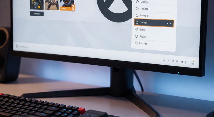 Pantalla del launcher de Overwatch 2 mostrando el menú de configuración de idioma