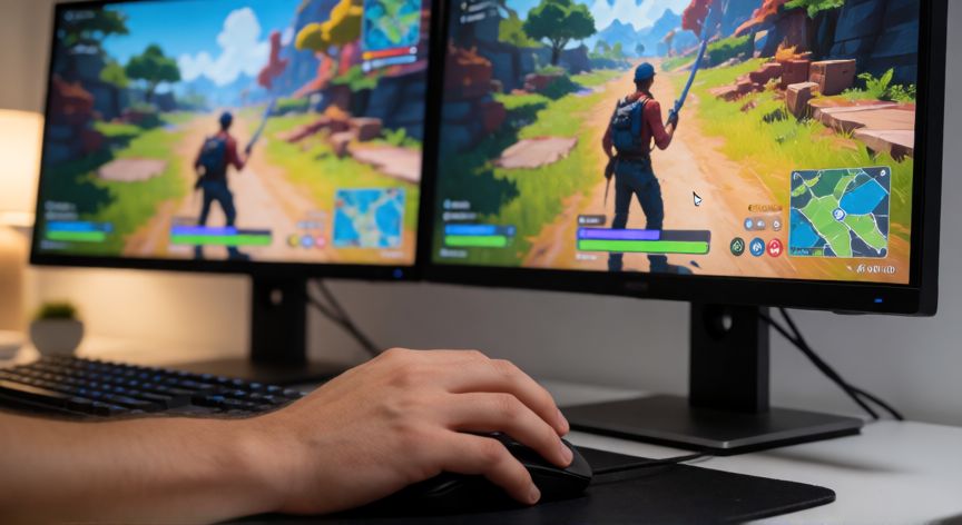 como cambiar el juego de una pantalla a otra, Persona moviendo un juego de una pantalla a otra con ratón