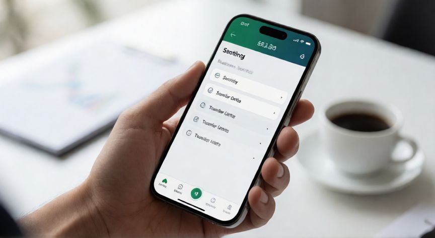como cambiar el limite de transferencia en caixabank, App móvil de Caixabank mostrando opciones de seguridad