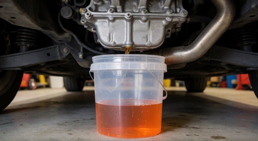 como cambiar el liquido refrigerante, Proceso de drenaje del líquido refrigerante antiguo debajo del coche