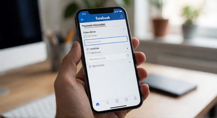 como cambiar el nombre en facebook, Pantalla de configuración de nombre en la app de Facebook