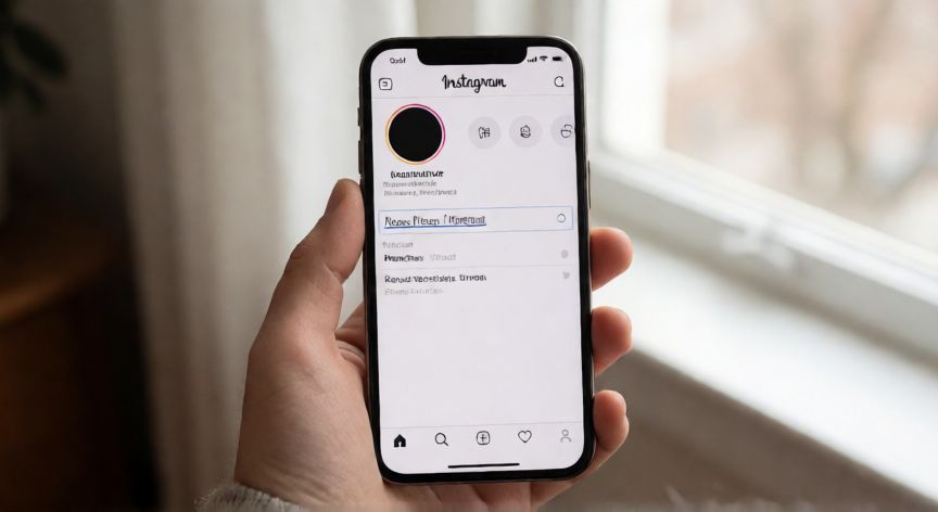 como cambiar el nombre en instagram, Pantalla de móvil mostrando la edición del nombre de usuario en Instagram