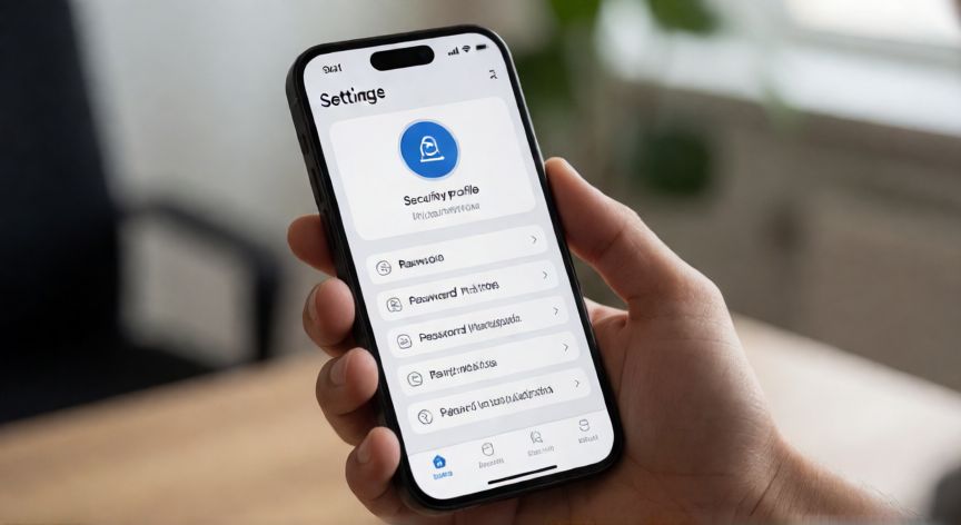 Pantalla de configuración de seguridad en la app móvil de Banco Pichincha