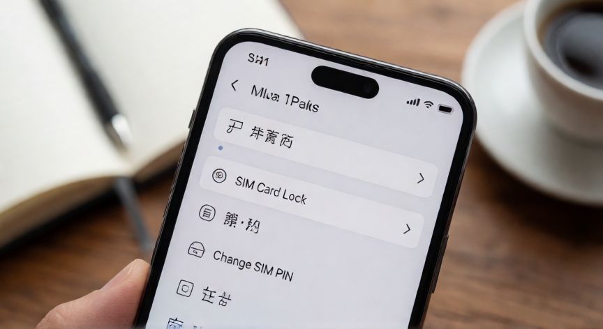 Pantalla de ajustes de seguridad de un móvil Xiaomi mostrando opciones de SIM