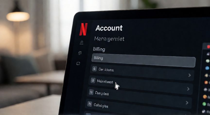 como cambiar el plan de netflix, Interfaz de gestión de cuenta en la web de Netflix