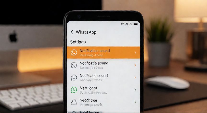como cambiar el sonido de las notificaciones de whatsapp, Pantalla de ajustes de notificaciones de WhatsApp en un teléfono Android