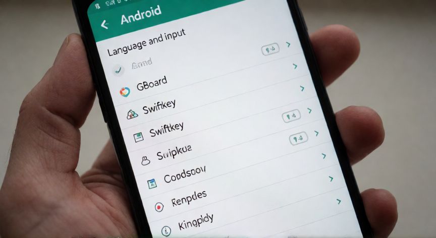 como cambiar el teclado de whatsapp, Pantalla de ajustes de teclado en Android para cambiar el método de entrada