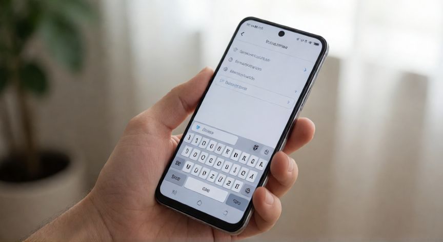 Telefónólo Honor 90 mostrando la configuración del teclado