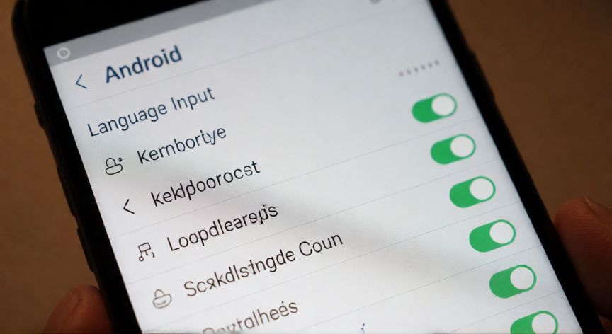 Pantalla de configuración de teclado en móvil Xiaomi