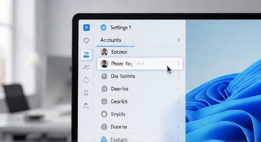 como cambiar el usuario de windows 11, Pantalla de configuración de cuentas en Windows 11 mostrando la opción para cambiar el usuario