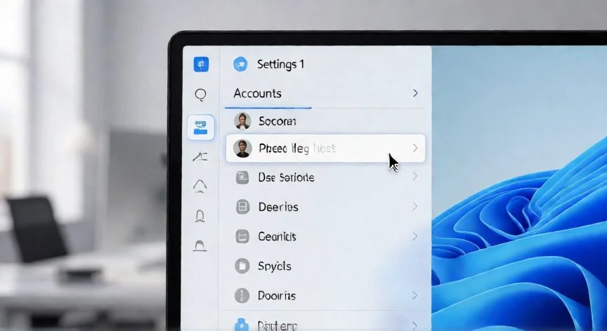 Pantalla de configuración de cuentas en Windows 11 mostrando la opción para cambiar el usuario