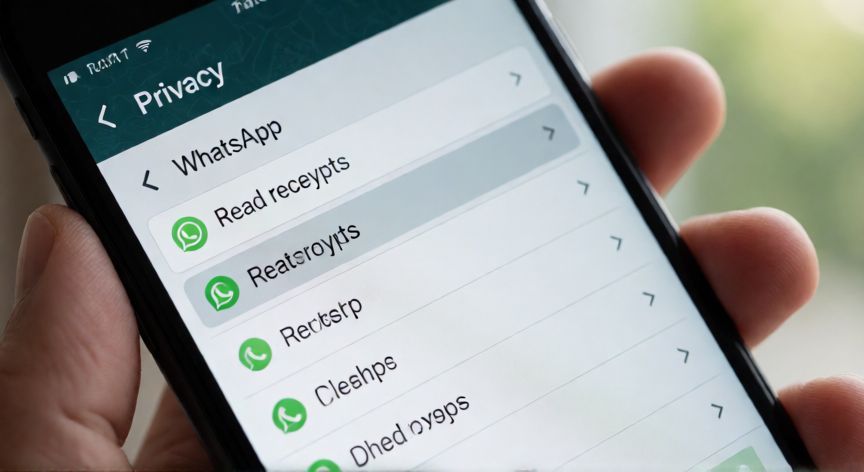 Pantalla de ajustes de privacidad de WhatsApp mostrando la opción de mensajes leídos