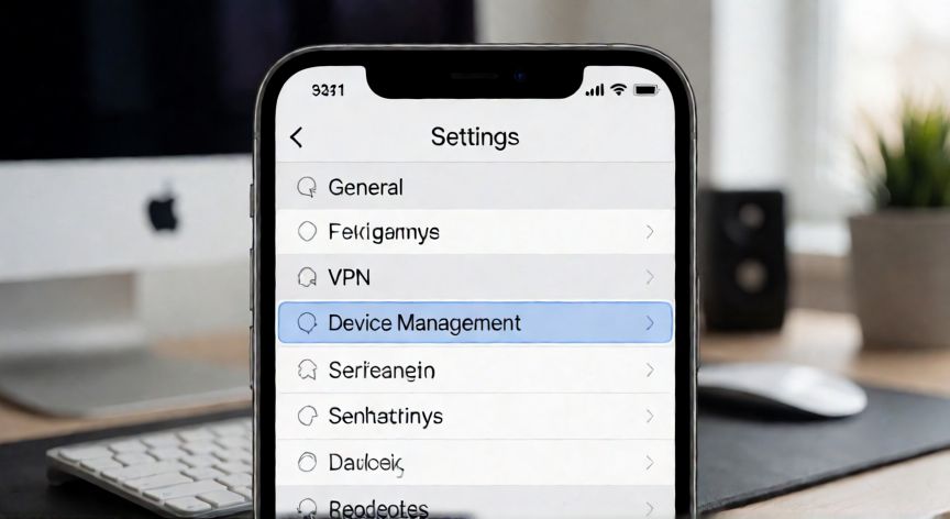 Pantalla de ajustes del iPhone mostrando la opción de configuración de VPN