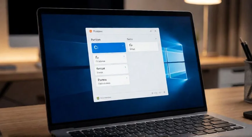 Pantalla de instalación de Windows seleccionando partición para formatear