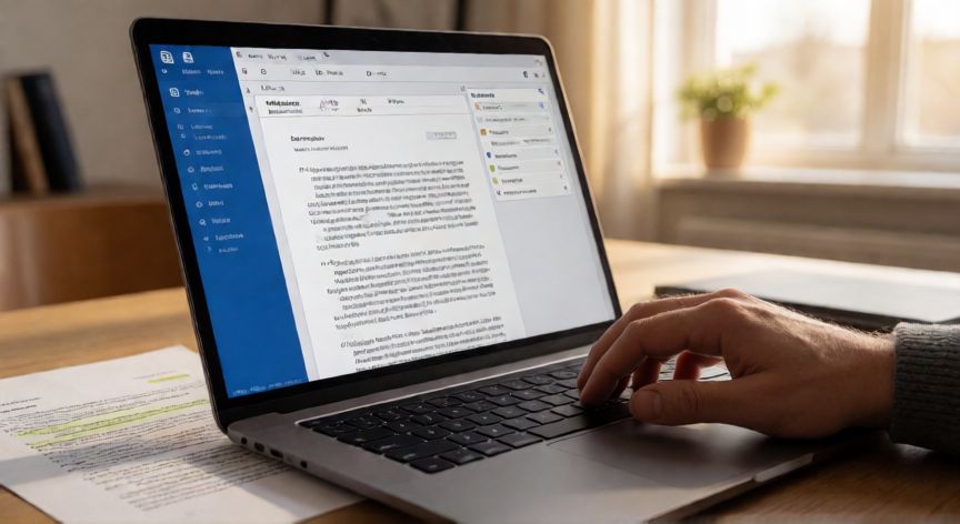como citar en word apa 7, Persona usando la pestaña Referencias de Word para insertar citas en formato APA 7
