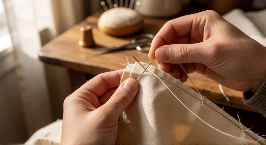 Cómo coser 2 telas a mano: guía completa paso a paso