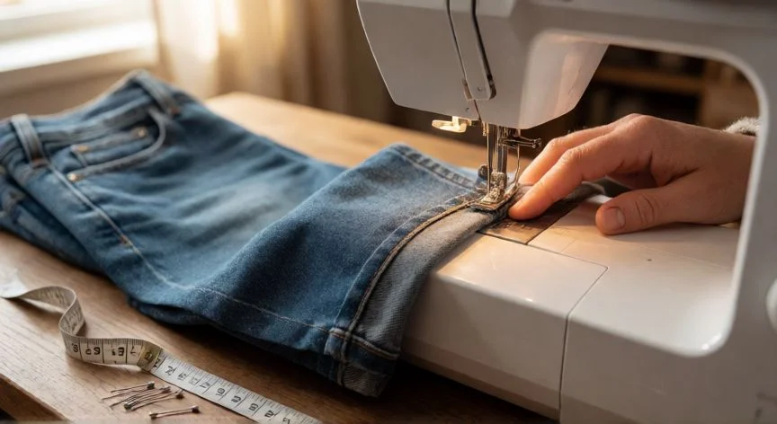 Cómo coser el bajo de un pantalón paso a paso