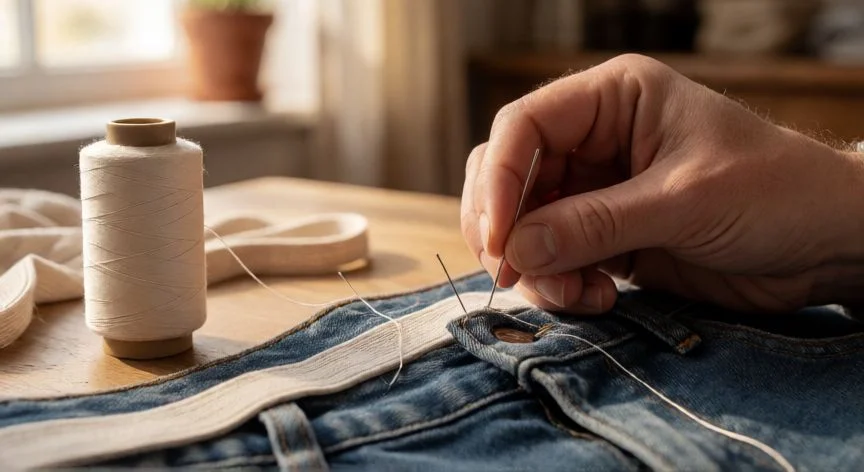Cómo coser elástico a mano: técnica paso a paso