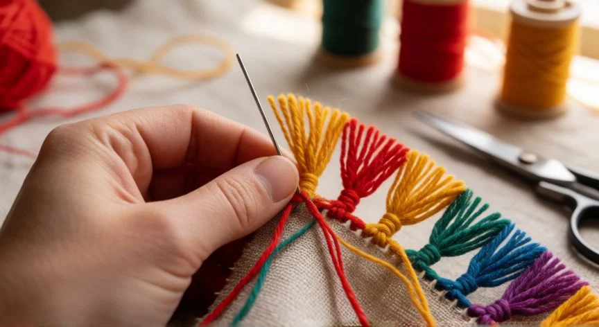 Cómo coser flecos a mano: guía completa paso a paso