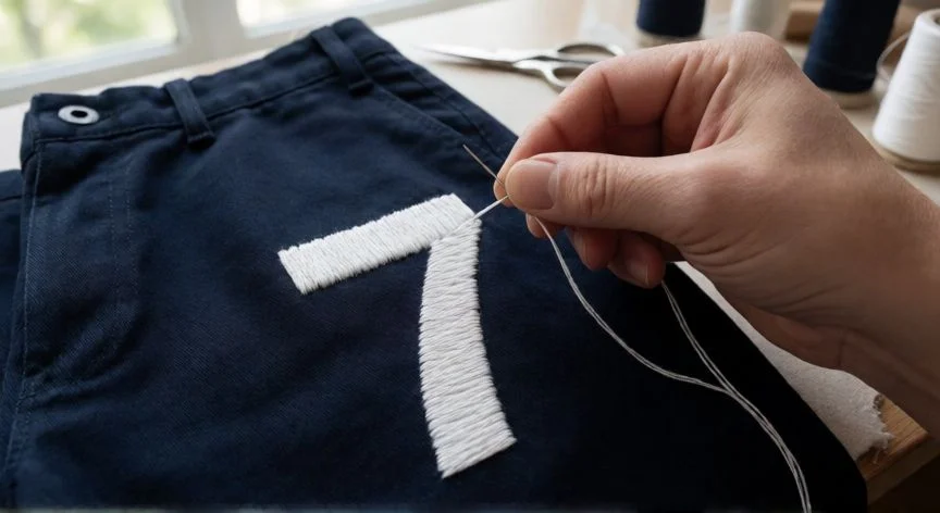 Cómo coser un 7 en un Pantalón de Forma Duradera