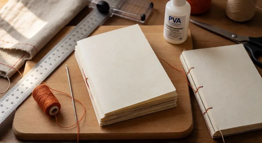 Cómo coser y forrar libretas: guía completa de encuadernación artesanal