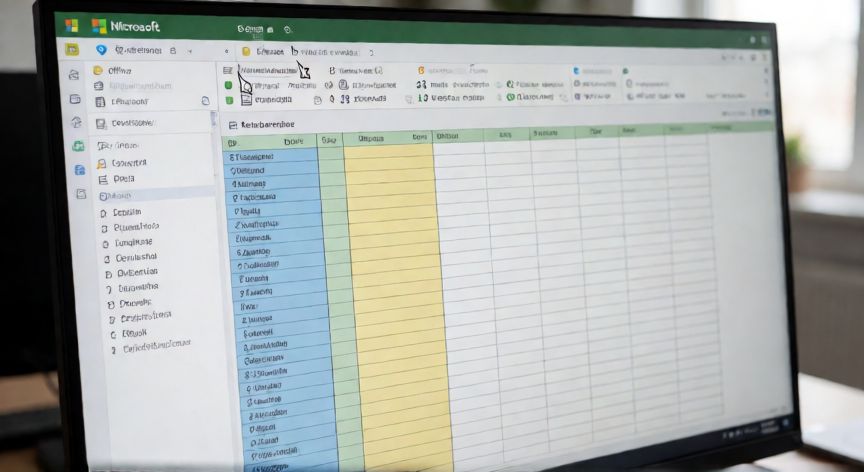 Pantalla de Excel mostrando una celda dividida visualmente en dos mitades con distintos colores
