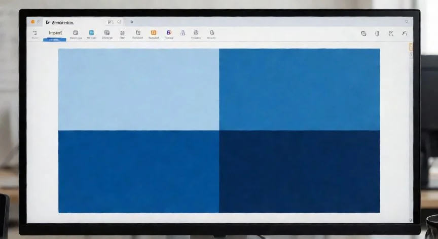 como dividir una hoja de powerpoint en 4 partes, Diapositiva de PowerPoint dividida en cuatro cuadrantes de colores iguales