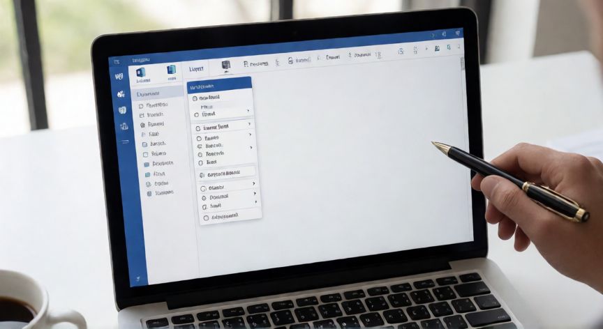 como eliminar una hoja en word que no se deja borrar, Menú de Disposición en Word con opciones de salto de sección visibles