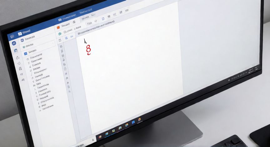 como eliminar una pagina en word blanco, Pantalla de Word mostrando una página en blanco con el símbolo de párrafo visible