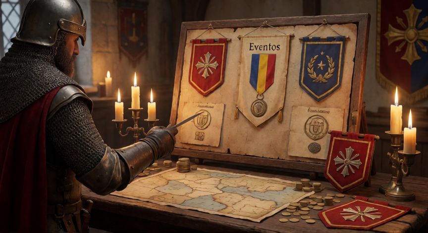 como encontrar bolsas de mercenarios en total battle, Comando militar revisando eventos y misiones para obtener recompensas de mercenarios
