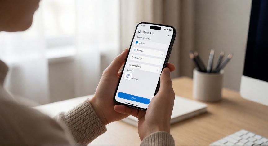 como encontrar certificado digital en el movil, Persona buscando el certificado digital en la configuración de seguridad del móvil