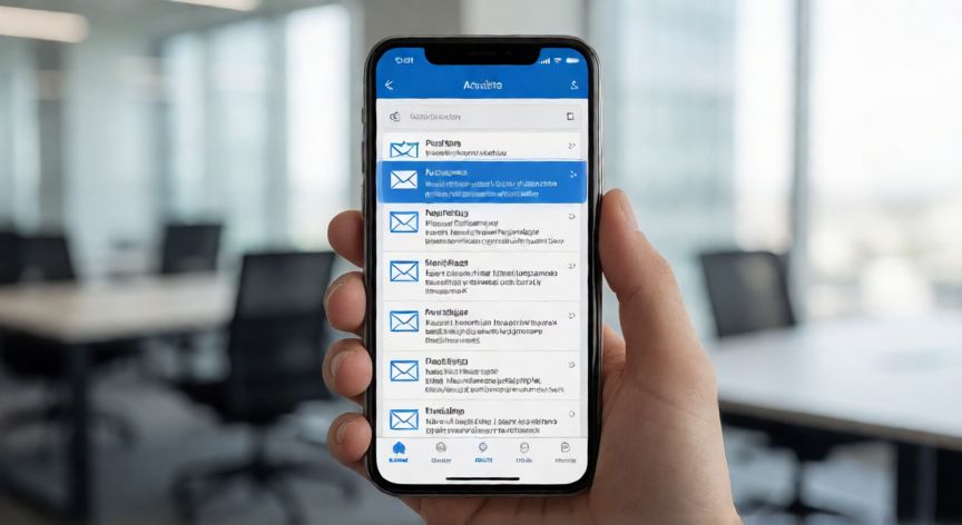 como encontrar correos archivados en gmail, Móvil mostrando un correo archivado en la bandeja de entrada
