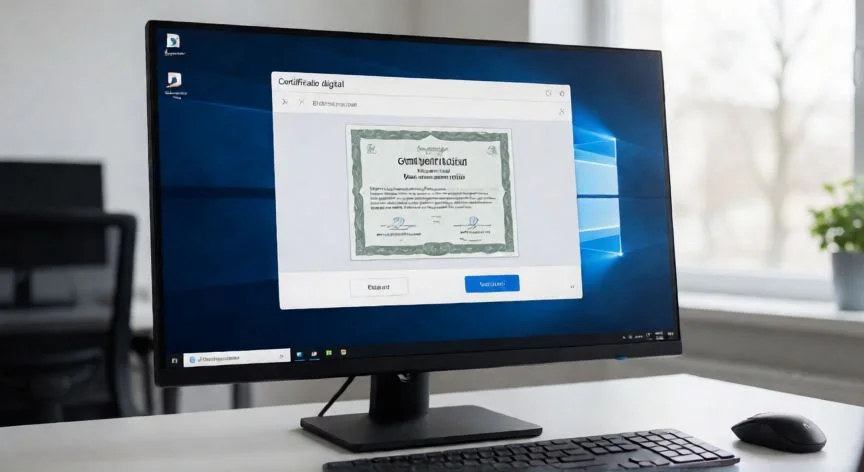 Pantalla de un ordenador Windows mostrando el visor de certificados digitales