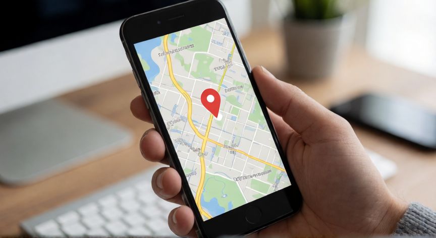 como encontrar galaxy buds sin conexión, Teléfono mostrando el mapa para localizar auriculares perdidos