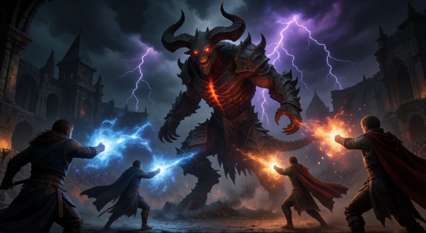 como encontrar jefe de mundo diablo 4, Combate épico contra un Jefe de Mundo en Diablo 4 con grupo de jugadores